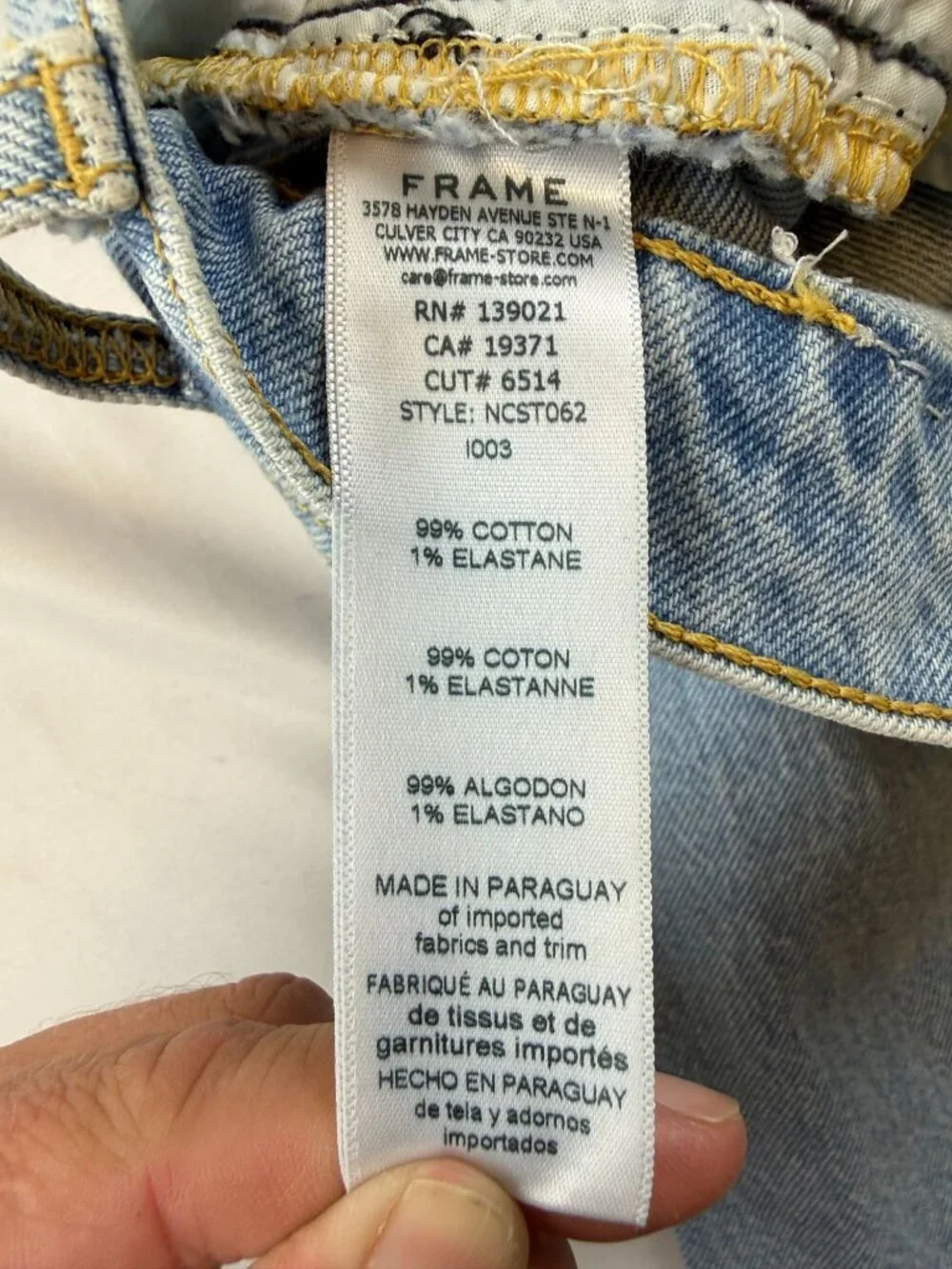 FRAME Straight Leg Jeans Thistle Wash Womens Size 26 - Picture 4 of 9